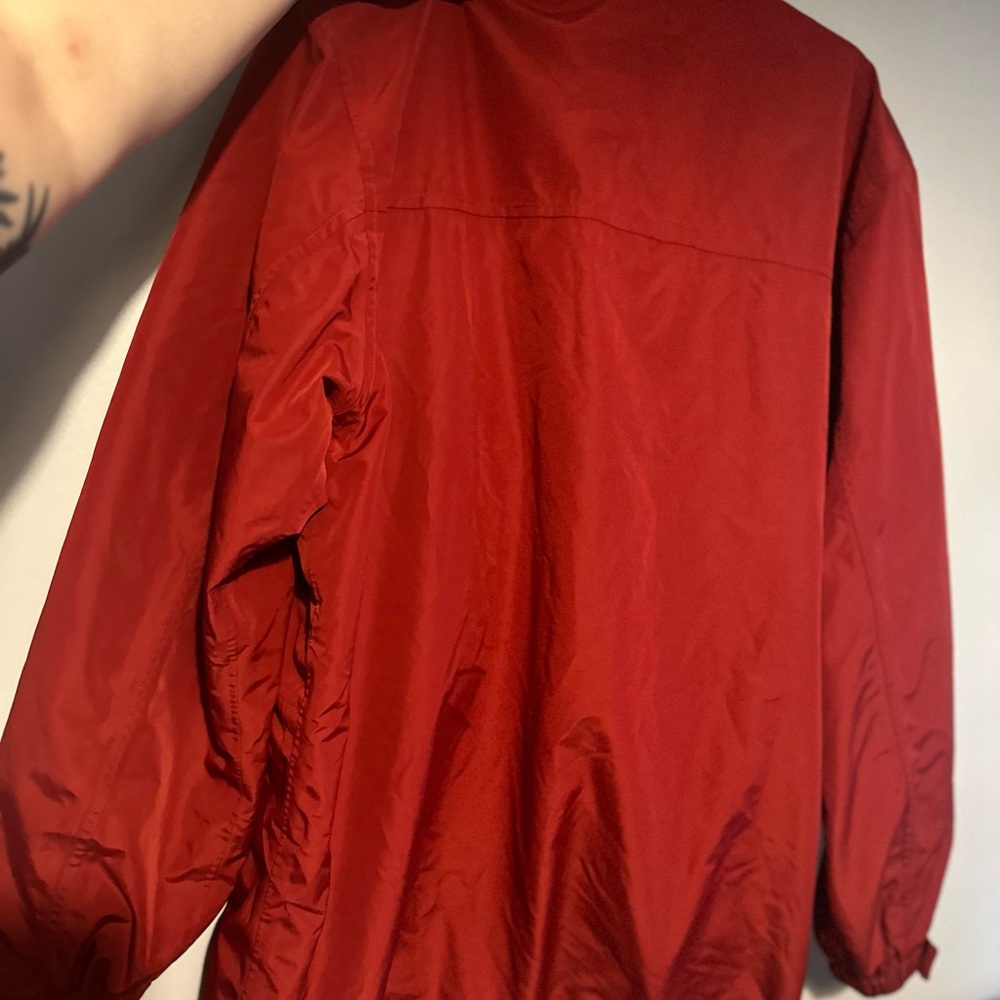 Eddie Bauer Mens Jacket Large Red Weatheredge Waterproof Outdoor - Picture 3 of 4